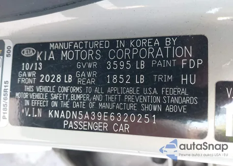 2014 Kia Rio Ex from USA, damaged, VIN KNADN5A39E6320251